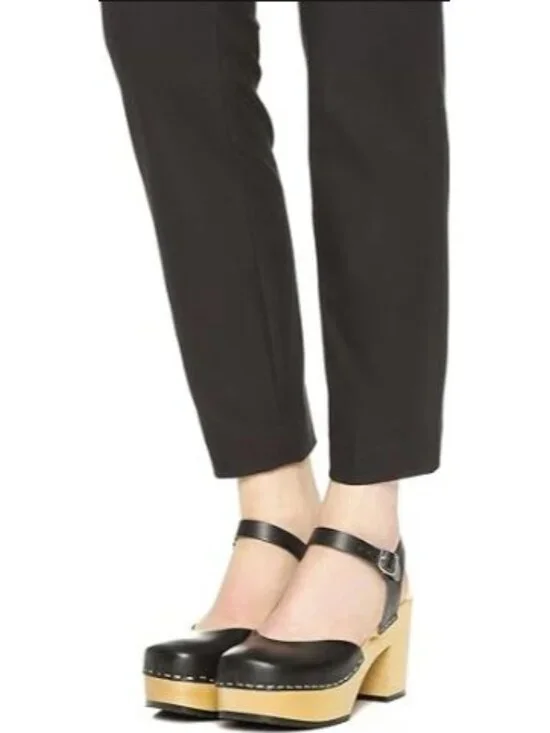 Hasbeen Women's Black Wooden Swedish Krillan Heels Size 41 (10.5) 1865 - Picture 9 of 16